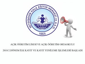 SEYDİŞEHİR HALK EĞİTİMİ MERKEZİ MÜDÜRLÜĞÜNDEN ÖNEMLİ DUYURU