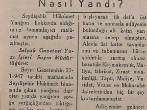 Seydişehir Hükümet Konağı Nasıl Yandı?