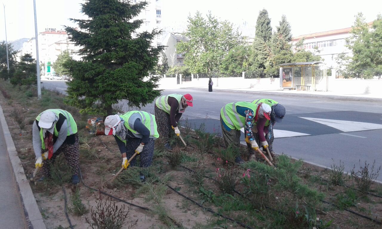 SEYDİŞEHİR BELEDİYESİ PARK VE BAHÇELERDE KADINLARIN ROLÜ BÜYÜK