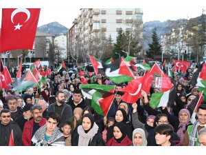 SEYDİŞEHİR’DE FİLİSTİN’E DESTEK YÜRÜYÜŞÜ GERÇEKLEŞTİRİLDİ