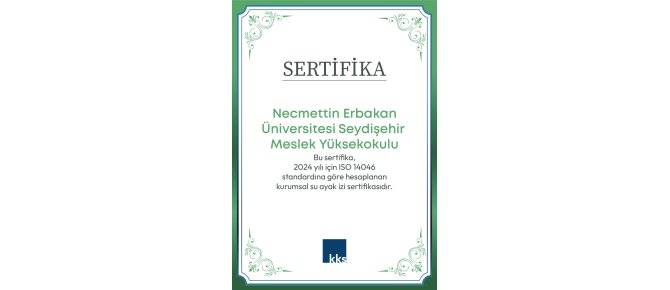 NEÜ Seydişehir MYO'dan Öncü Bir Adım