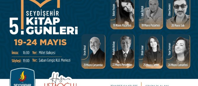SEYDİŞEHİR BELEDİYESİ 5.KİTAP GÜNLERİ BAŞLIYOR