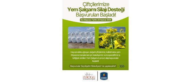 SEYDİŞEHİR BELEDİYESİNDEN TARIM VE HAYVANCILIĞA BÜYÜK DESTEK