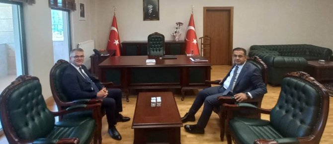 BAŞKAN USTAOĞLU’NDAN KAYMAKAM KIYICI’YA HAYIRLI OLSUN ZİYARETİ