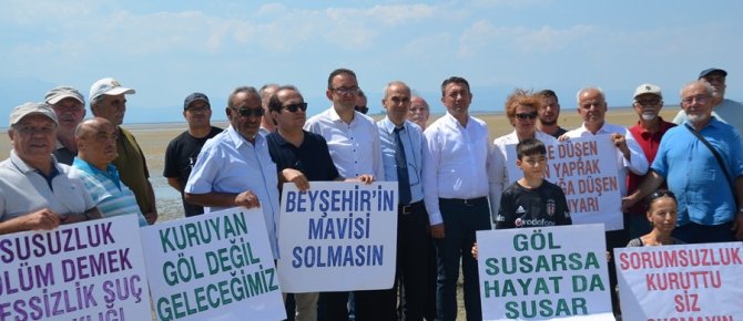 CHP’li Milletvekillerinden Beyşehir Gölüne sahip çıkılması mesajı verildi