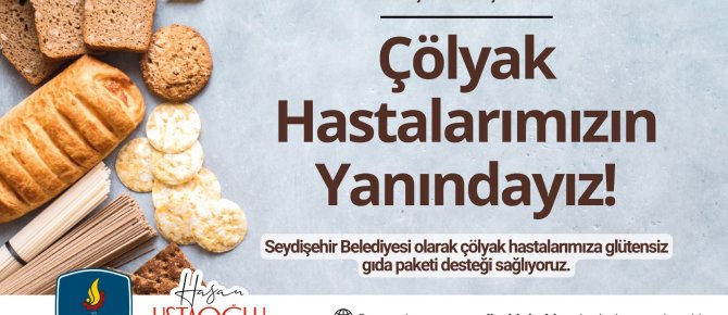 SEYDİŞEHİR BELEDİYESİNDEN ÇÖLYAK HASSASİYETİ OLAN VATANDAŞLARA GIDA PAKETİ DESTEĞİ
