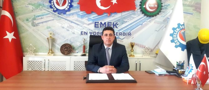 ÖZÇELİK-İŞ SENDİKASI, SEYDİŞEHİR’DE HÜSEYİN KABAN YENİDEN BAŞKAN SEÇİLDİ