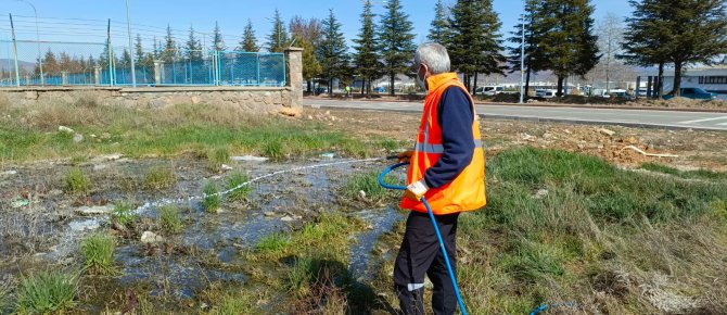 SEYDİŞEHİR BELEDİYESİNDEN LARVASİT İLAÇLAMA ÇALIŞMASI