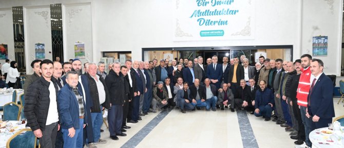 BAŞKAN USTAOĞLU , STK BAŞKANLARI VE MUHTARLARLA BULUŞTU