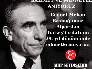 MHP Seydişehir İlçe Başkanı Kadir Kocabaş’tan Başbuğ Türkeş’i Anma Mesajı