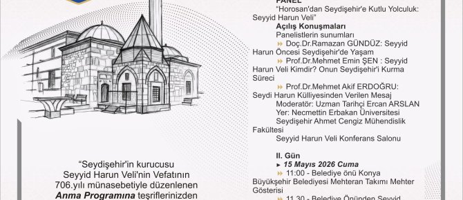 SEYYİD HARUN VELİ ANMA ETKİNLİKLERİ BAŞLIYOR