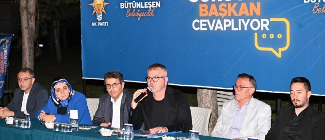 BAŞKAN USTAOĞLU, MAHALLELİLERİN SORULARINI CEVAPLADI