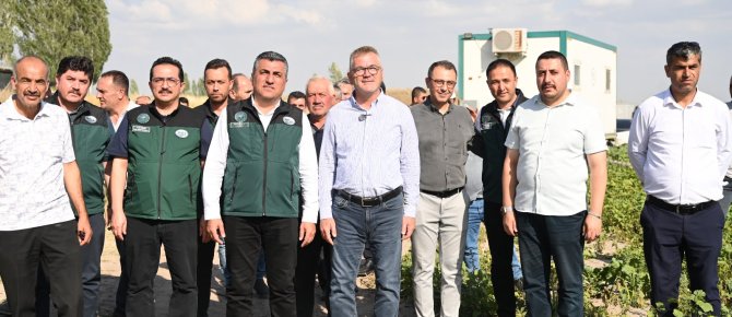 DSİ BÖLGE MÜDÜRÜ ALP VE BAŞKAN USTAOĞLU’NDAN SONDAJ ÇALIŞMALARINA İNCELEME