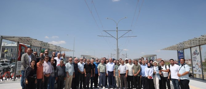 Başkan Altay raylı sistem projelerini basın mensuplarıyla inceledi..