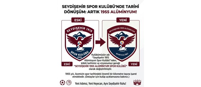 Seydişehir Alüminyum Spor Kulübü isim değişikliği