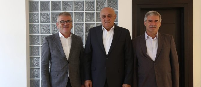 BAŞKAN USTAOĞLU’NDAN PANKOBİRLİK BAŞKANI ERKOYUNCU’YA HAYIRLI OLSUN ZİYARETİ