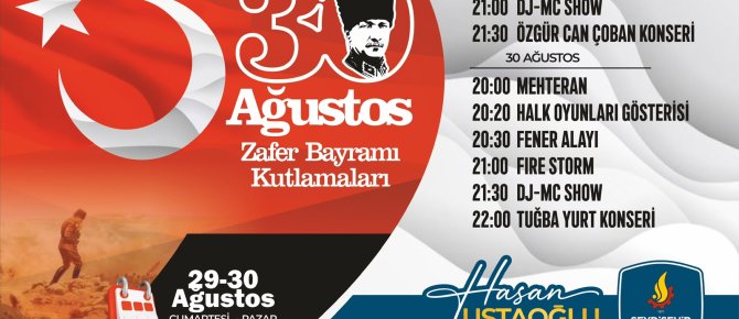 BAŞKAN USTAOĞLU’NDAN 30 AĞUSTOS KUTLAMALARINA DAVET
